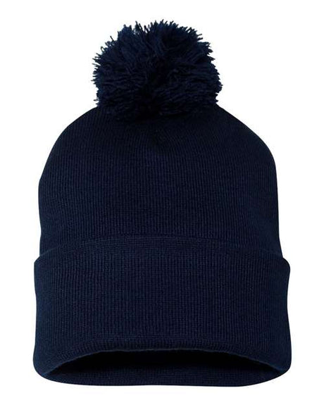 Sportsman Men's Pom-Pom 12" Knit Beanie Unisex Accessories Hats & Caps