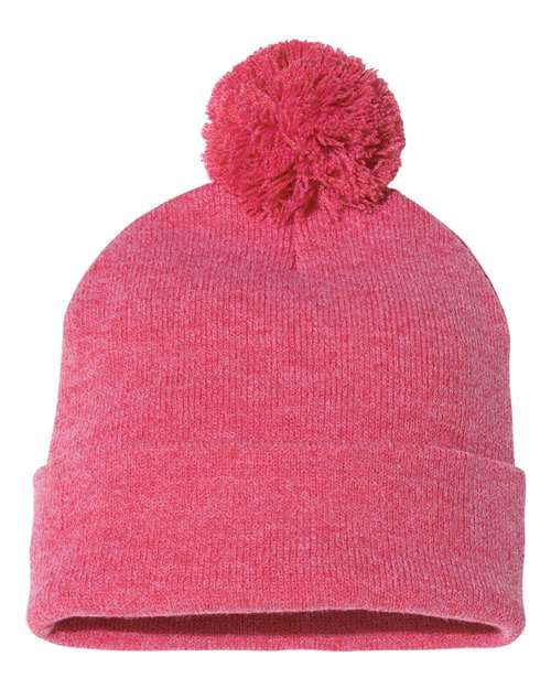 Sportsman Men's Pom-Pom 12" Knit Beanie Unisex Accessories Hats & Caps