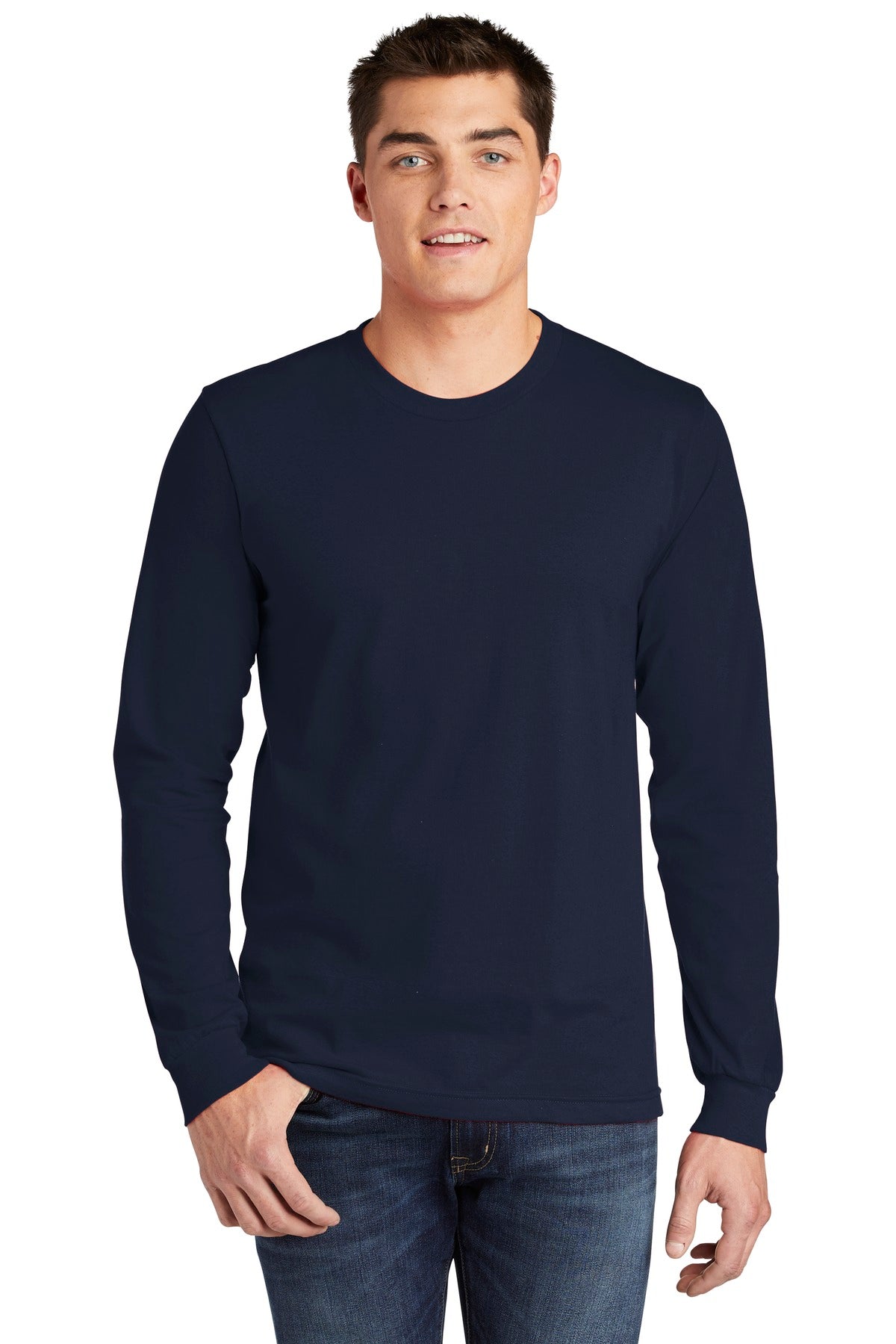 American Apparel Men's Fine Jersey Long Sleeve T-Shirt. 2007W Mens Apparel Shirts & Tops