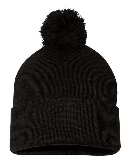 Sportsman Men's Pom-Pom 12" Knit Beanie Unisex Accessories Hats & Caps
