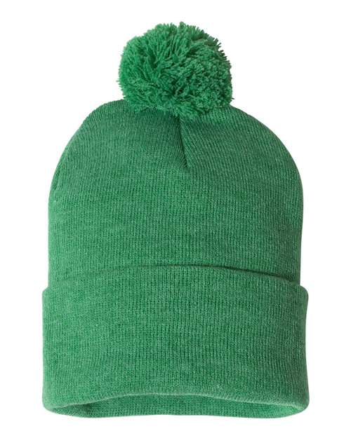Sportsman Men's Pom-Pom 12" Knit Beanie Unisex Accessories Hats & Caps