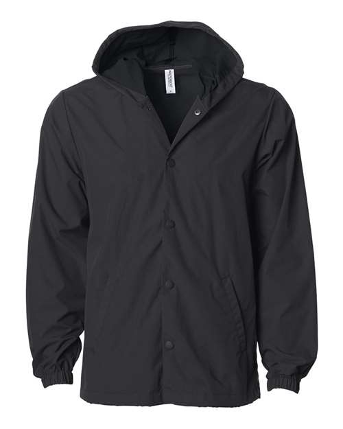 Independent Trading Co. Men's Water-Resistant Hooded Windbreaker Mens Apparel Jackets & Vests