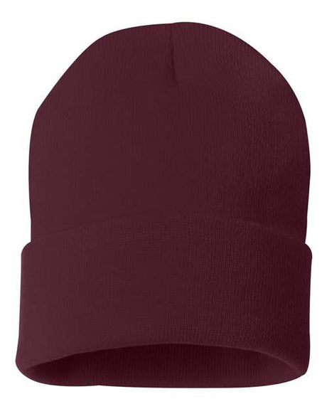 Sportsman Men's Solid 12" Cuffed Beanie Unisex Accessories Hats & Caps