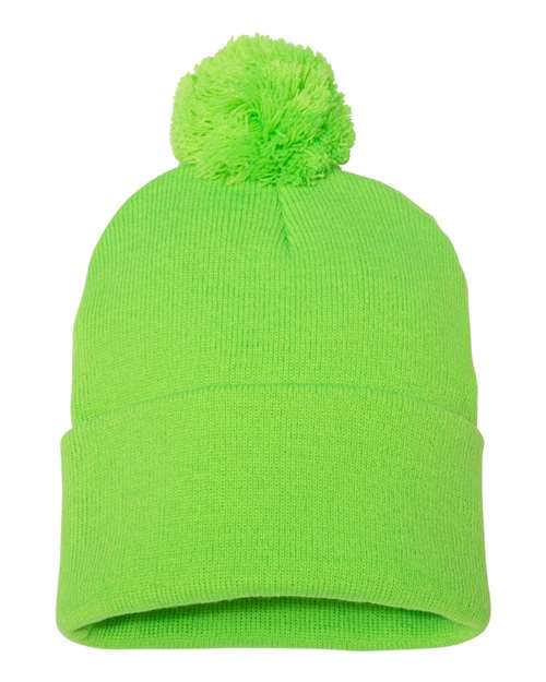 Sportsman Men's Pom-Pom 12" Knit Beanie Unisex Accessories Hats & Caps