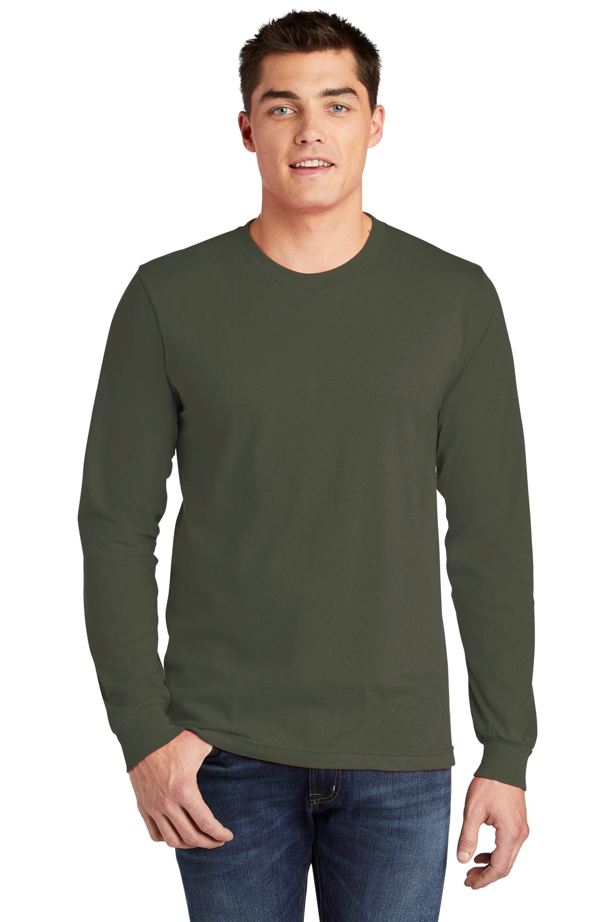 American Apparel Men's Fine Jersey Long Sleeve T-Shirt. 2007W Mens Apparel Shirts & Tops