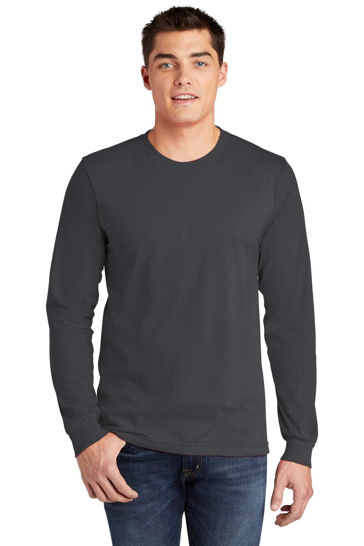 American Apparel Men's Fine Jersey Long Sleeve T-Shirt. 2007W Mens Apparel Shirts & Tops