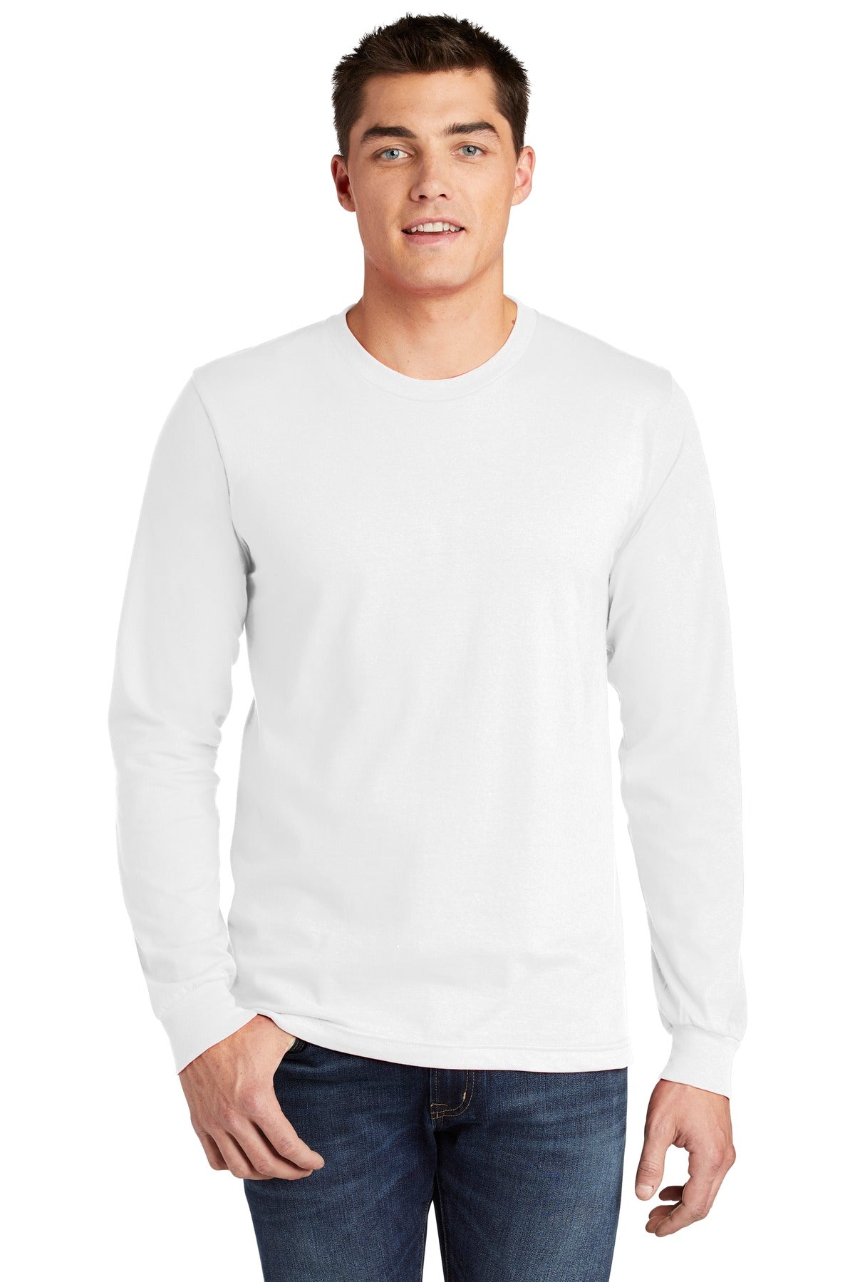 American Apparel Men's Fine Jersey Long Sleeve T-Shirt. 2007W Mens Apparel Shirts & Tops