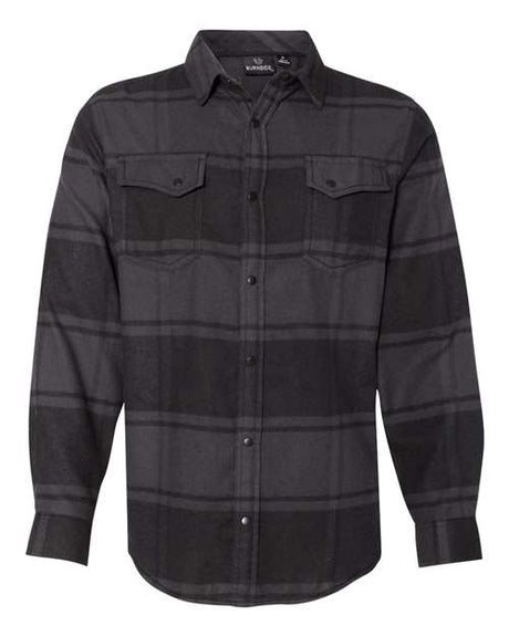 Burnside Men's Snap Front Long Sleeve Plaid Flannel Shirt Mens Apparel Shirts & Tops