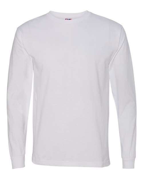 Bayside USA-Made 100% Cotton Long Sleeve T-Shirt Mens Apparel Shirts & Tops