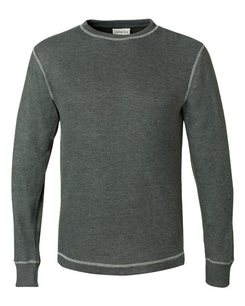 J. America Men's Vintage Thermal Long Sleeve T-Shirt Mens Apparel Shirts & Tops