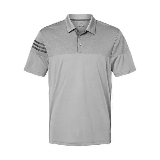 Adidas Men's Heathered 3-Stripes Colorblock Polo-1