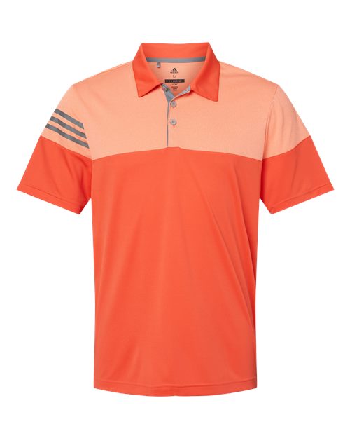 Adidas Men's Heathered 3-Stripes Colorblock Polo-1