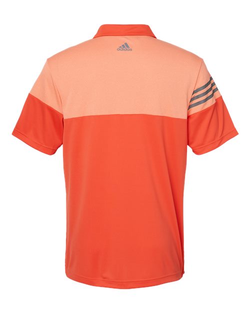 Adidas Men's Heathered 3-Stripes Colorblock Polo-2