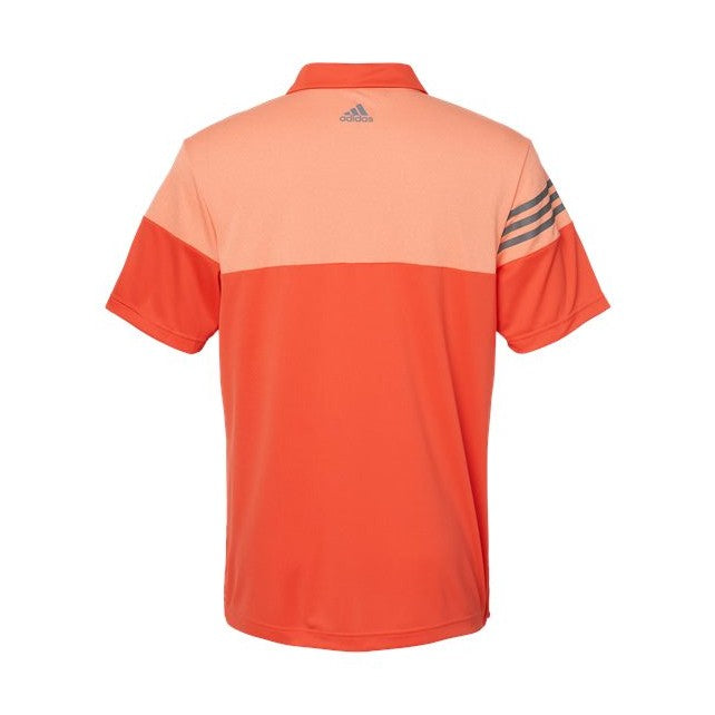 Adidas Men's Heathered 3-Stripes Colorblock Polo-2