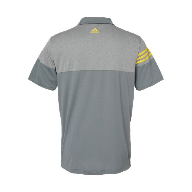 Adidas Men's Heathered 3-Stripes Colorblock Polo-2