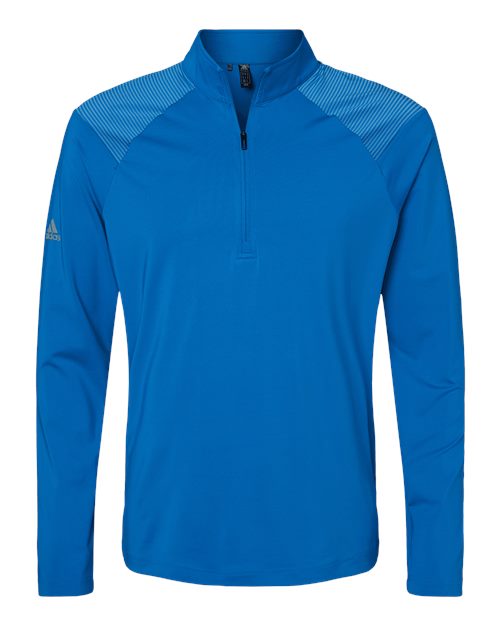 adidas Men's Shoulder Stripe Quarter-Zip Pullover-1