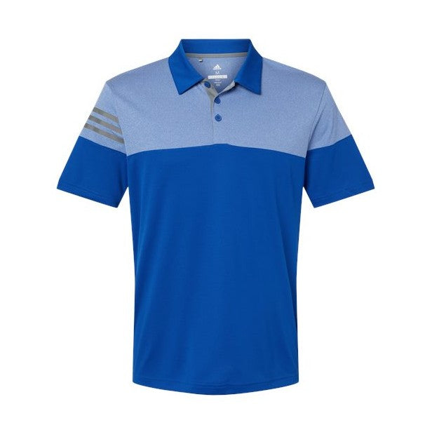 Adidas Men's Heathered 3-Stripes Colorblock Polo-1