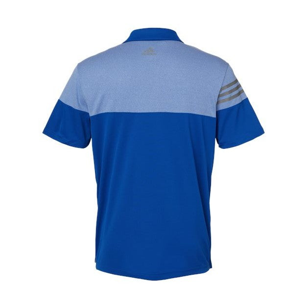 Adidas Men's Heathered 3-Stripes Colorblock Polo-2