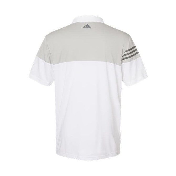 Adidas Men's Heathered 3-Stripes Colorblock Polo-2