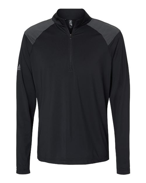 adidas Men's Shoulder Stripe Quarter-Zip Pullover-1