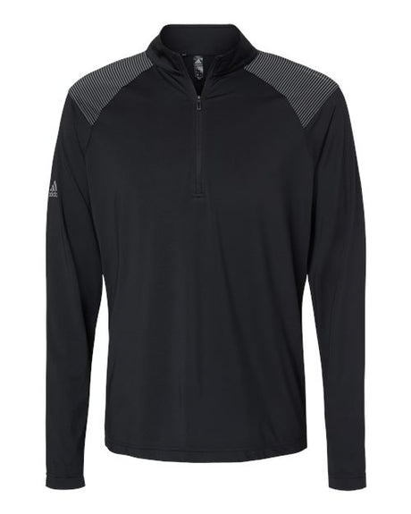 adidas Men's Shoulder Stripe Quarter-Zip Pullover Mens Apparel Sweatshirts & Fleece