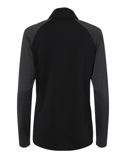 adidas Women's Stripe Block Quarter-Zip Pullover-2