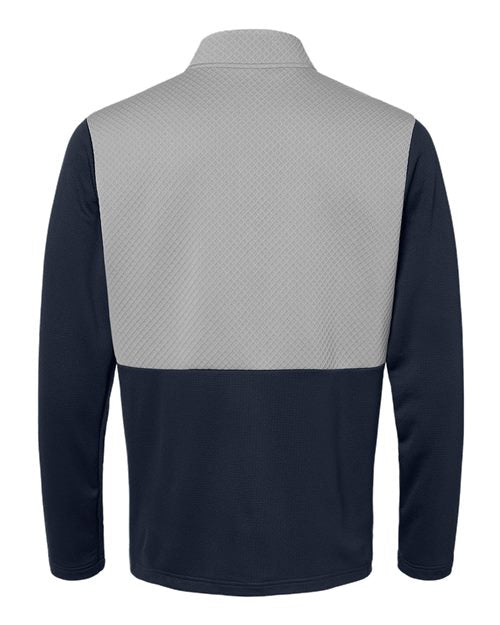 adidas Men's Textured Mixed Media Quarter-Zip Pullover Mens Apparel Sweatshirts & Fleece