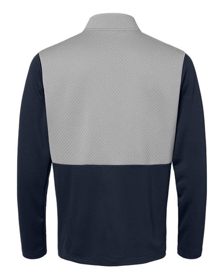 adidas Men's Textured Mixed Media Quarter-Zip Pullover Mens Apparel Sweatshirts & Fleece
