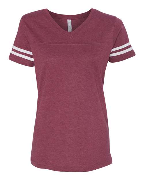 LAT Women's Football V-Neck Fine Jersey T-Shirt LAT