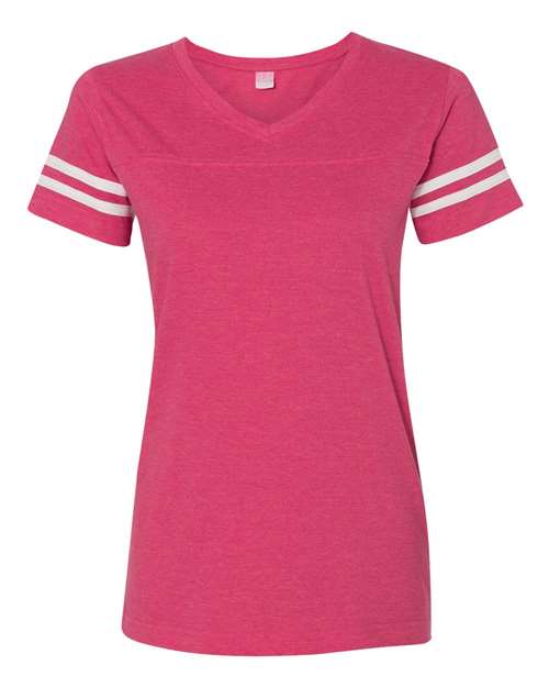 LAT Women's Football V-Neck Fine Jersey T-Shirt LAT