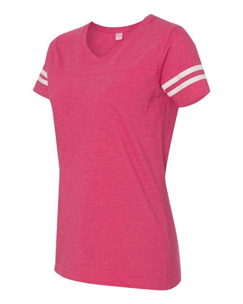 LAT Women's Football V-Neck Fine Jersey T-Shirt LAT