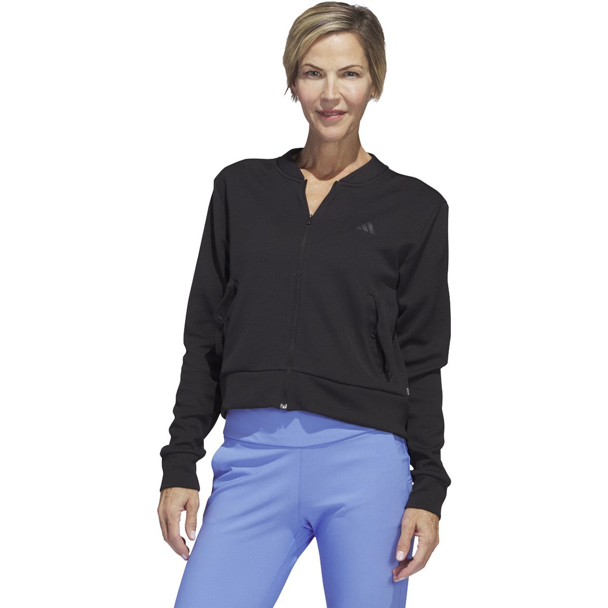 adidas Women's Full Zip Knit Golf Bomber Jacket Womens Apparel Jackets & Vests