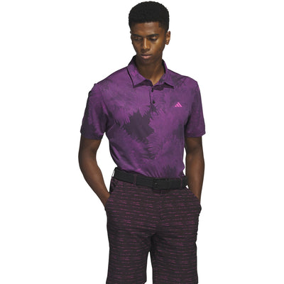 adidas Men's Flower Mesh Golf Polo Shirt