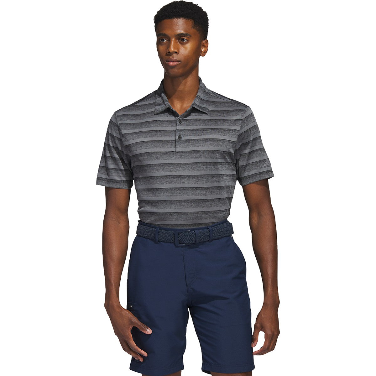 adidas Men's Two Color Stripe Polo