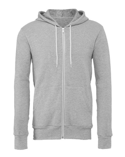 BELLA + CANVAS Unisex Sponge Fleece Full-Zip Hoodie. BC3739 Mens Apparel Sweatshirts & Fleece