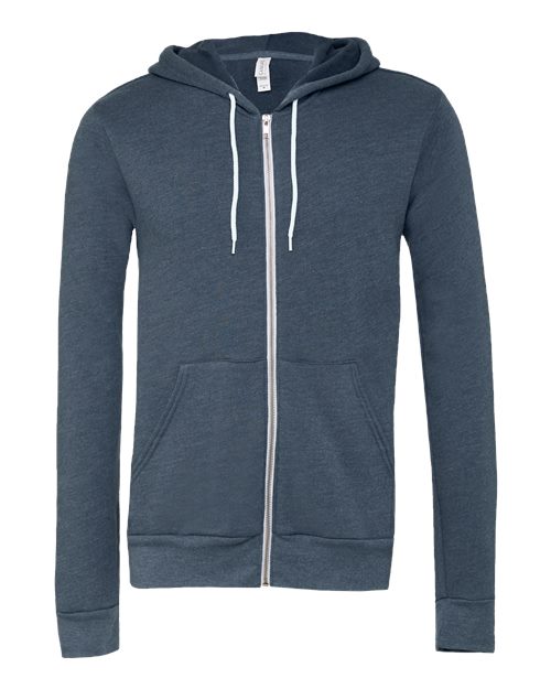 BELLA + CANVAS Unisex Sponge Fleece Full-Zip Hoodie. BC3739 Mens Apparel Sweatshirts & Fleece