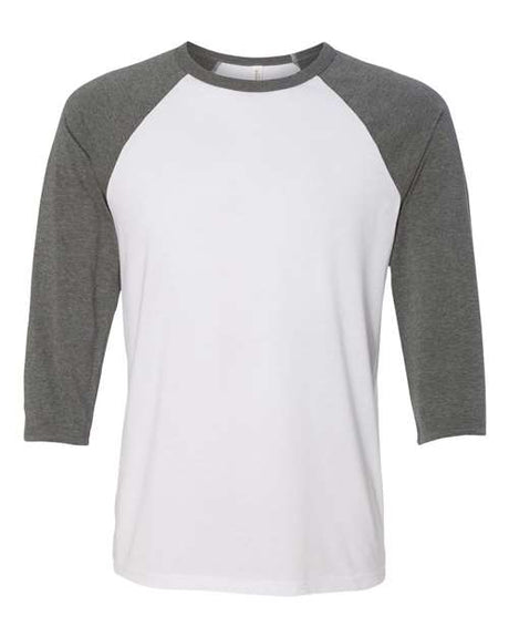 BELLA + CANVAS Three-Quarter Sleeve Baseball Tee Mens Apparel Shirts & Tops