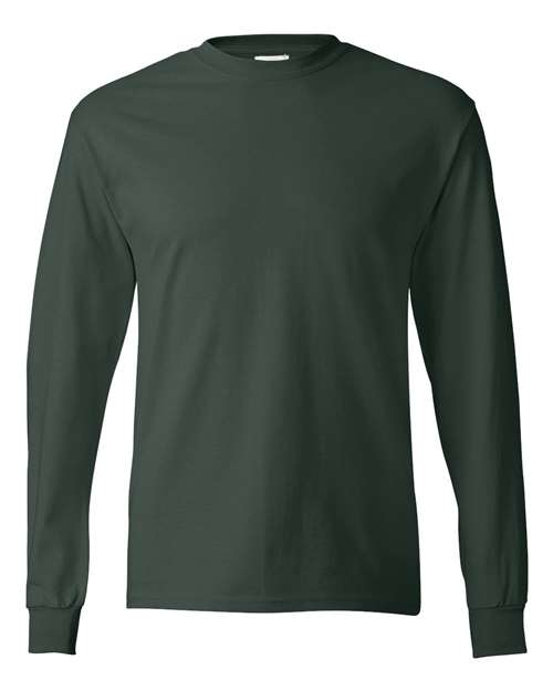 Hanes Men's Authentic 100% Cotton Long Sleeve T-Shirt 5586 Mens Apparel Shirts & Tops