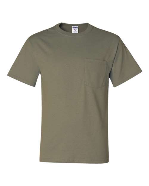 JERZEES Men's Dri-Power 50/50 Cotton/Poly Pocket T-Shirt 29MP Mens Apparel Shirts & Tops