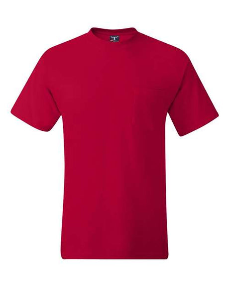 Hanes Men's Beefy-T 100% Cotton T-Shirt with Pocket 5190 Mens Apparel Shirts & Tops