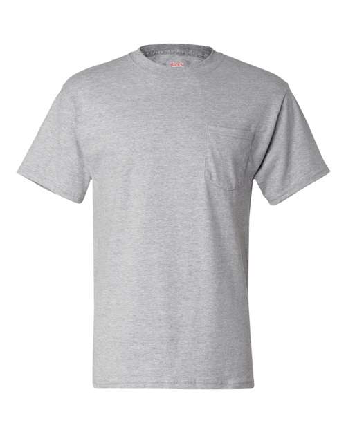 Hanes Men's Beefy-T 100% Cotton T-Shirt with Pocket 5190 Mens Apparel Shirts & Tops