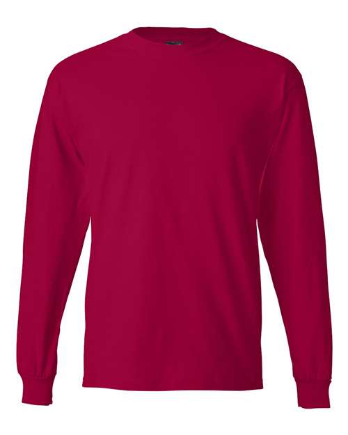 Hanes Men's Beefy-T 100% Cotton Long Sleeve T-Shirt 5186 Mens Apparel Shirts & Tops