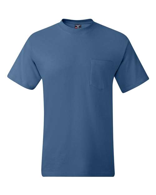 Hanes Men's Beefy-T 100% Cotton T-Shirt with Pocket 5190 Mens Apparel Shirts & Tops