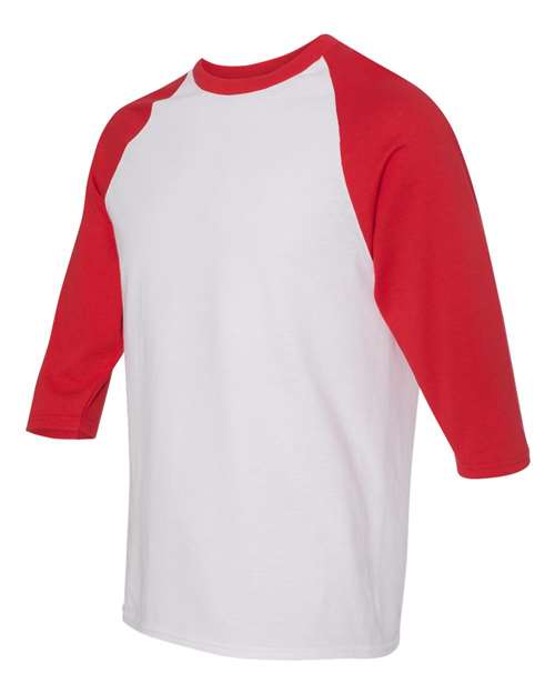 Gildan Men's Heavy Cotton 3/4-Sleeve Raglan T-Shirt 5700 Mens Apparel Shirts & Tops