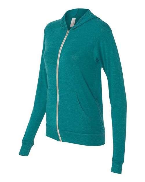 BELLA + CANVAS Men's Triblend Full-Zip Lightweight Hoodie BC3939 Mens Apparel Sweatshirts & Fleece