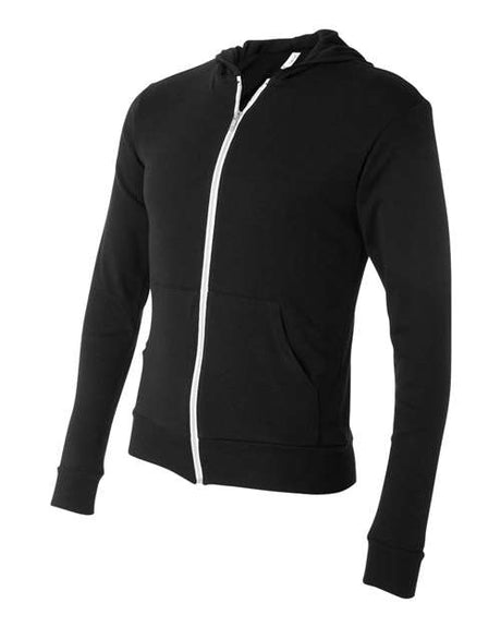 BELLA + CANVAS Men's Triblend Full-Zip Lightweight Hoodie BC3939 Mens Apparel Sweatshirts & Fleece