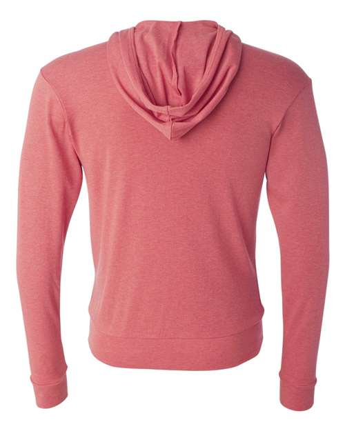 BELLA + CANVAS Men's Triblend Full-Zip Lightweight Hoodie BC3939 Mens Apparel Sweatshirts & Fleece