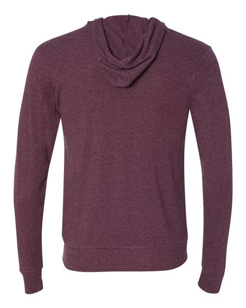 BELLA + CANVAS Men's Triblend Full-Zip Lightweight Hoodie BC3939 Mens Apparel Sweatshirts & Fleece