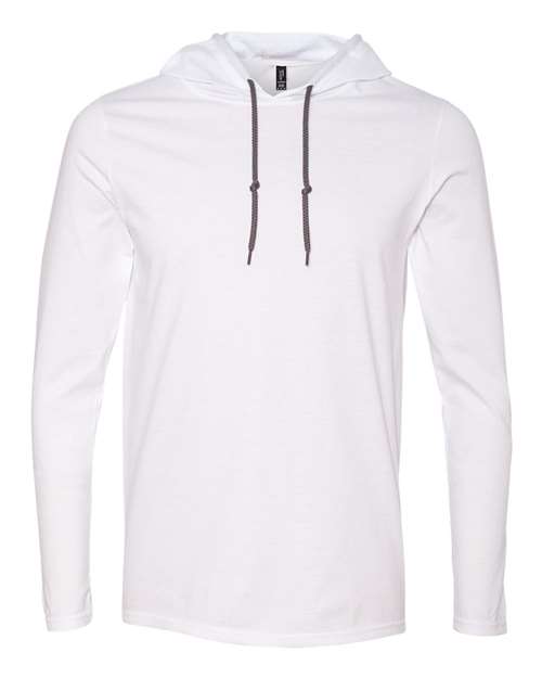 Gildan Men's Softstyle® Lightweight Hooded Long Sleeve T-Shirt Mens Apparel Shirts & Tops