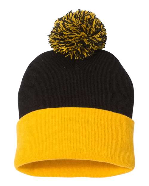 Sportsman Men's Pom-Pom 12" Knit Beanie Unisex Accessories Hats & Caps